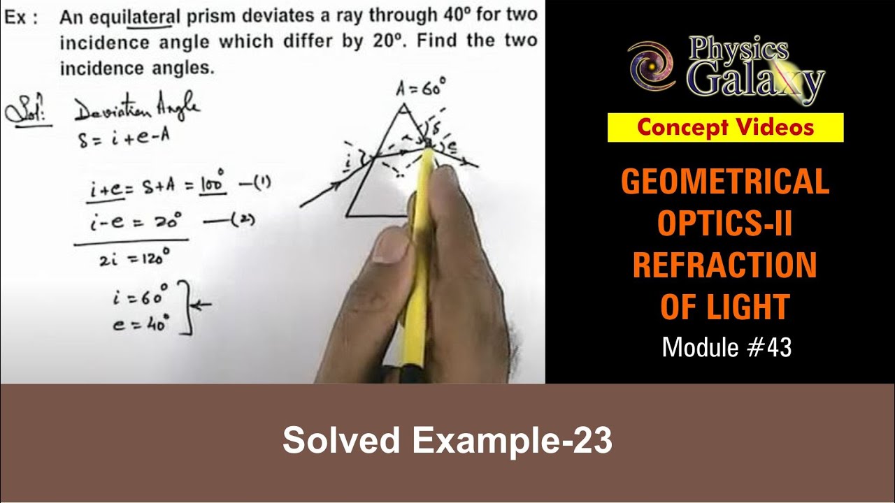 Class 12 Physics | Refraction of Light | #43 Solved Example-23 | For JEE & NEET