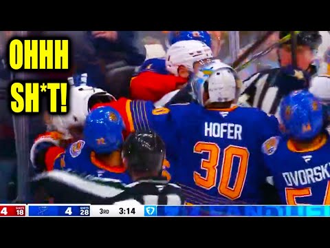 Matthew Tkachuk Joel Hofer Fight Scrap | Florida Panthers vs St Louis Blues 2026 Highlights