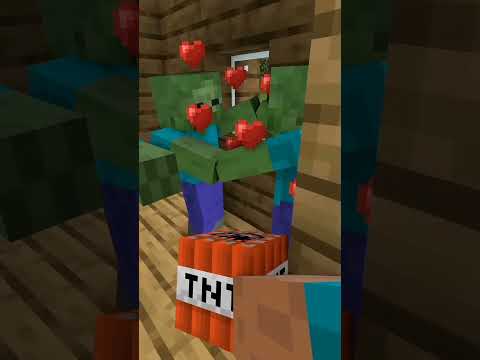 MINECRAFT ON 1000 PING When Zombies Attack Villagers -  Minecraft Animation