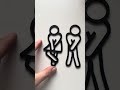Video Tafeln für die Toilette „WC“ aus Holz • Figuren Mann und Frau • Dekor für die Tür des Badezimmers • Naturholz Made in Germany