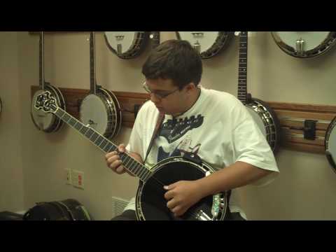 Alex Colvin plays his Custom Sullivan Banjo at First Quality Music