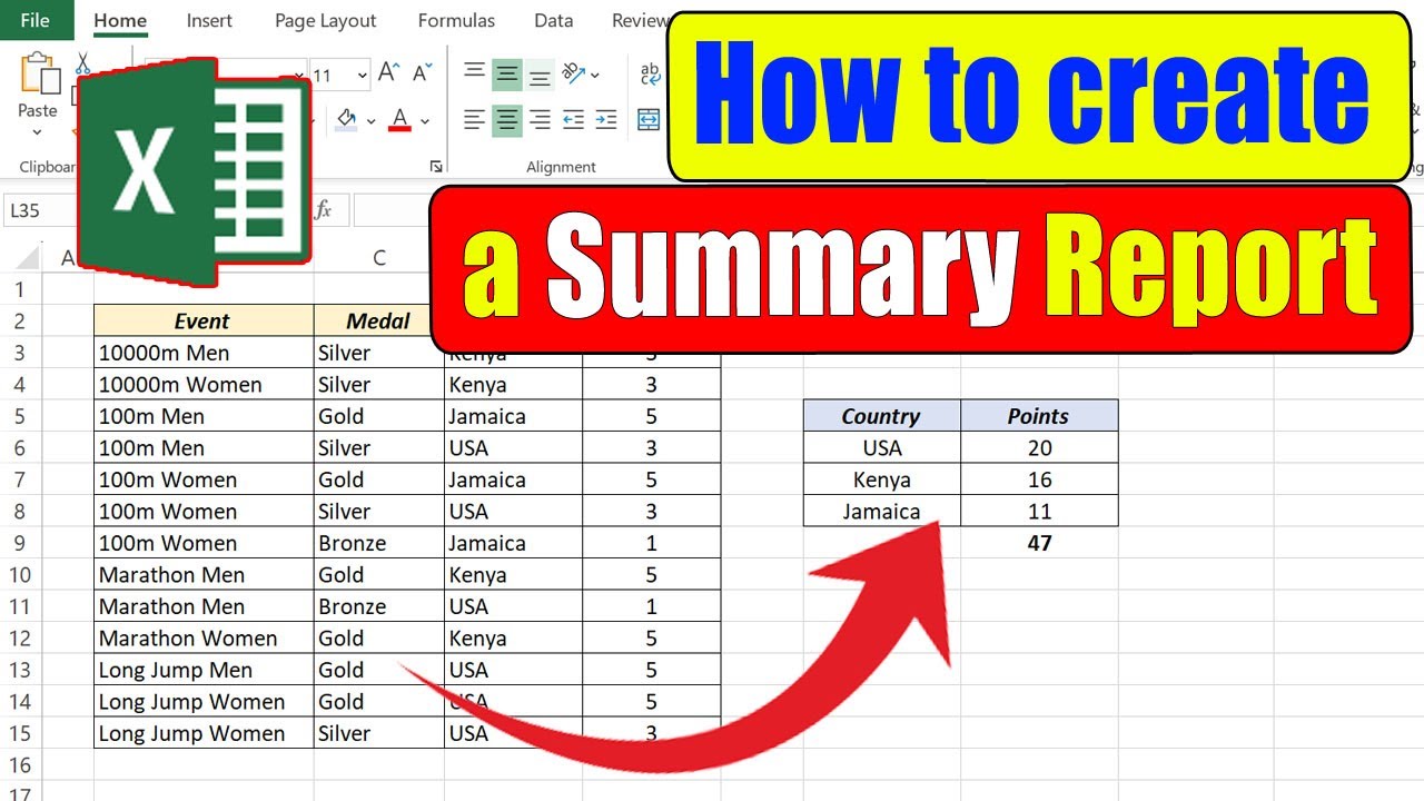 Consolidate data in Excel