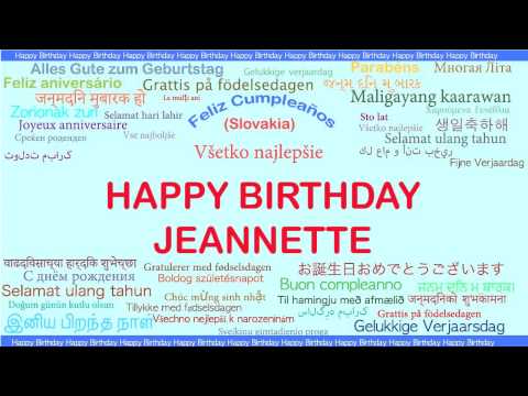 Jeannette   Languages Idiomas - Happy Birthday
