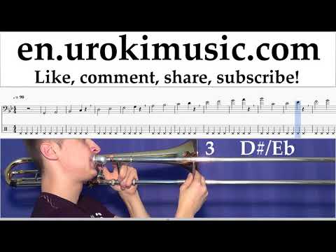 How to Play Trombone Major Lazer & DJ Snake - Lean On Tabs Part#1 exercises, scales um-i352