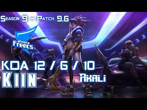 AFs Kiin AKALI vs RENEKTON Top - Patch 9.6 KR Ranked