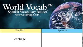 Free Spanish Quick Vocab™ :Cabbage - la col