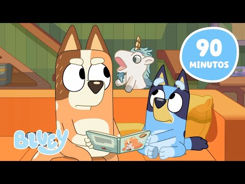 Capa de 🔴AO VIVO: O Melhor das Séries 1, 2 e 3 de Bluey 😮 💙 🧡 | 18 EPISÓDIOS COMPLETOS! ✨ | Bluey