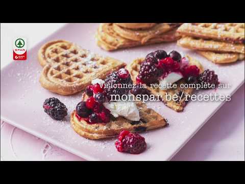 Recette Gaufres au mascarpone et fruits rouges