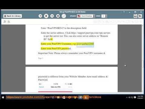 Set up PureVPN IkEv2 on iOS device Video