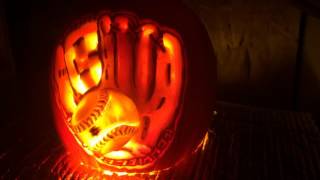 Baseball Glove and Ball Pumpkin carving