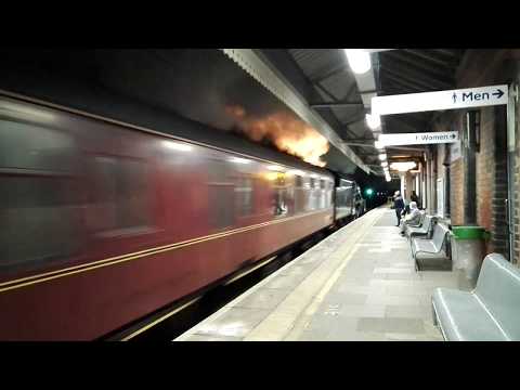 Black 5 No. 45212 passes through Burnham with The Cathedrals Express on the 22/03/2018.