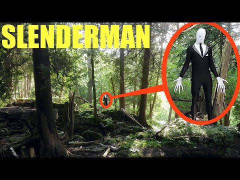 you won't believe what my drone caught on camera in the Slender Man forest (we saw him)