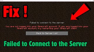 You Are Not Logged in Your Minecraft Account (Easy Fix)