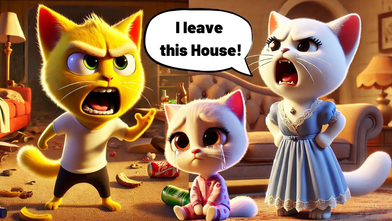 💔 Mom Leaves Dad | Evil Stepmother Bullies the Kitten 🐱😢
