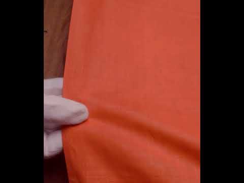 PLAIN ORANGE PURE COTTON 92 GSM HANDWOVEN FABRIC