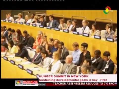 Prez mahama at zero Hunger Summit in New York - 25/9/2016