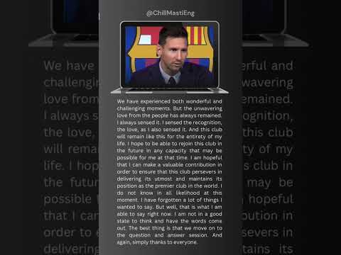 Lionel Messi's Emotional Farewell Speech ⚽💔 #english #englishlearning #learnenglish #messi #leomessi