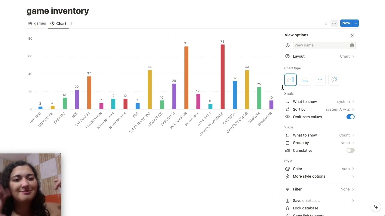 A nova função de gráficos Notion Charts