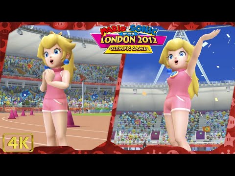 All Events (Peach gameplay) | Mario & Sonic at the London 2012 Olympic Games for Wii ⁴ᴷ