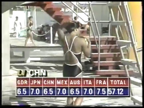 Olympics - 1984 Los Angeles - Diving - Womens Springboard - CHN Li Yihua & CAN Debbie Fuller imaspo