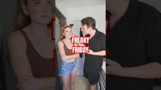 Freaky friday… we switched bodies🤯 #shorts #comedy #funny #viral #relatable #darcyandjonas