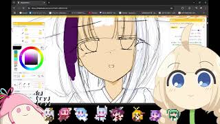 お絵かきチャット配信