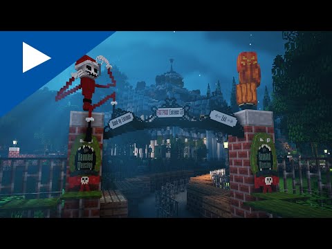 Mouskegamer - [4K] Minecraft Disneyland Haunted Mansion Holiday | ImagineFun 2022