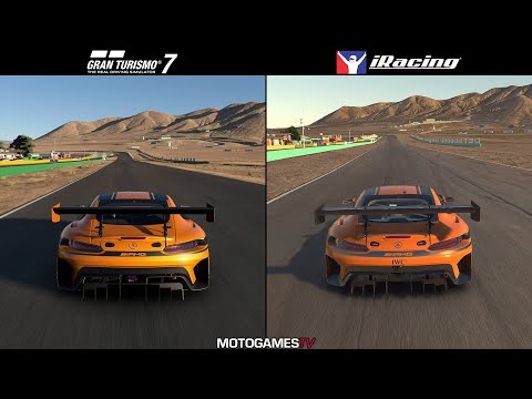 Gran Turismo 7 vs iRacing - 2020 Mercedes-AMG GT3 at Willow Springs International Raceway