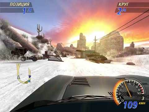 FlatOut 2. Winter Pursuit - 21 Street Twilight Cup - 2 Desert Town