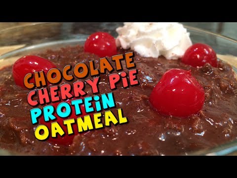 Chocolate Cherry Protein Oatmeal | Breakfast Cherry Pie