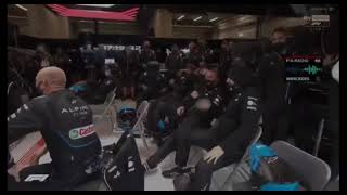 Alpine Mechanics Dancing Macarena, 2021 Spa GP F1