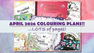 April 2026 Colouring Plans ✨ | Focus books & Other Plans| ADULT COLOURING