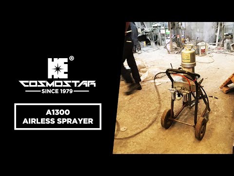 COSMOSTAR Tech A1300 Airless Paint Sprayer for Silicone Anti-fouling Coating Application.