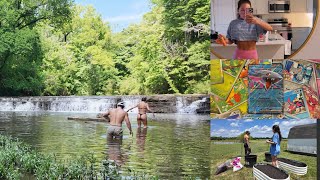 VLOG | thrift haul, opening pokemon packs, gardening & fishing 
