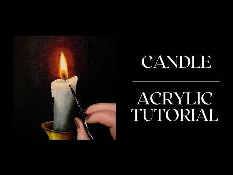 Candle - Acrylic Painting Tutorial