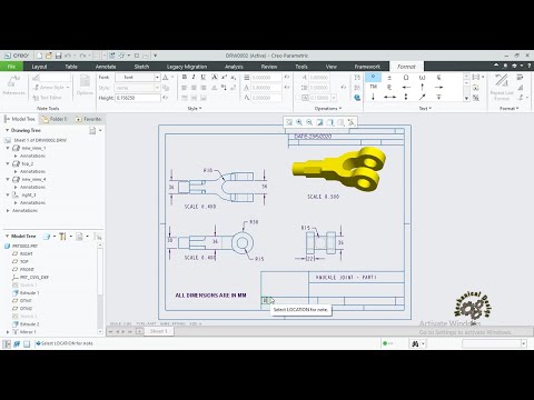 CREO/PRO-E DRAWING LAYOUT OR HOW TO MAKE AND PRINT A DRAWING SHEET
