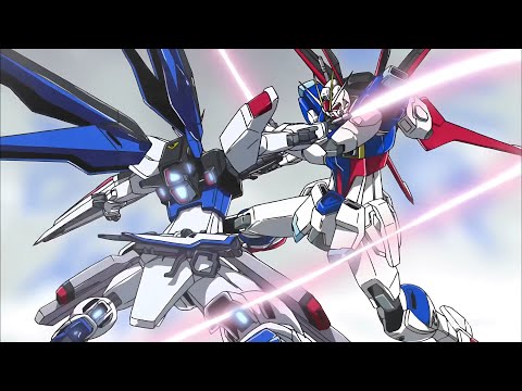 Freedom Gundam VS Impluse Gundam 4K 60FPS - Gundam Seed Destiny