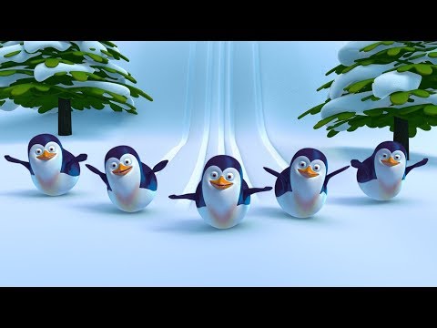 Five Little Penguins | Funny 3d Kindergarten Baby Songs by FunForKidsTV
