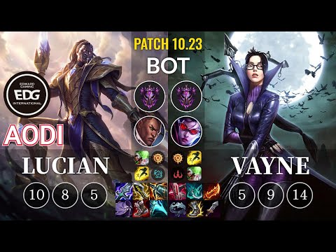 EDG Aodi Lucian vs Vayne Bot - KR Patch 10.23