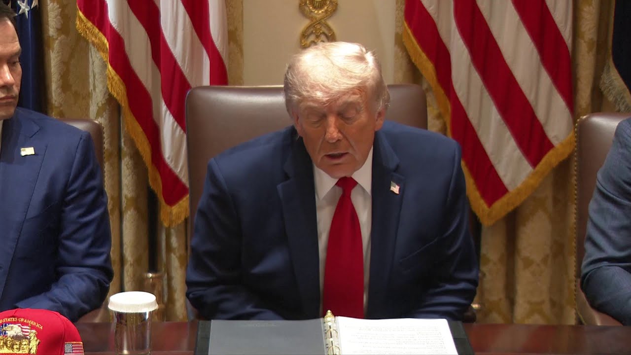 Trump rants on the reflecting pool renovations, plots future War Memorial work at cabinet meeting