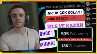 TWİTTER ( X) TAKİPÇİ HİLESİ  BU KADAR KOLAY MI? | %100 GERÇEK TWİTTER TAKİPÇİ Hİ