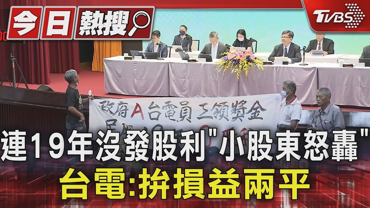 連19年沒發股利「小股東怒轟」 台電:拚損益兩平
