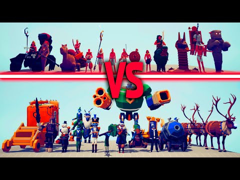 NEW HOLIDAY TEAM vs EGYPT TEAM | TABS - Totally Accurate Battle Simulator