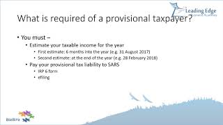South African Provisional Tax Guide - First Payment