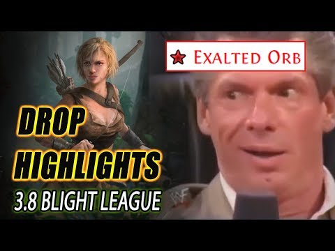 Insane Luck Path of Exile 3.8 Blight league, Act 1 to 10 Drop Highlights