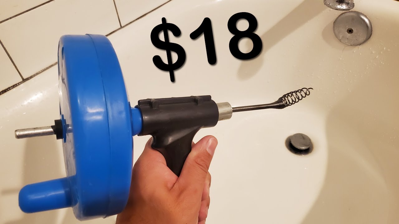 AMESEDAK 25 Feet Plumbing Snake Drain Auger, Heavy Duty Pipe Clog Remover with Gloves, for Bathroom, Kitchen and Toilet Snake Drain Cleaner