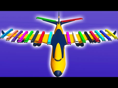 Longest Limousine Transportation on Biggest Airplane Colors with SPADERMAN Nursery Rhymes