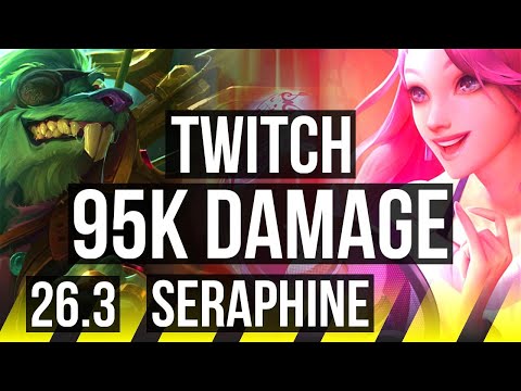 TWITCH & Karma vs SERAPHINE & Senna (ADC) | 95K damage | EUNE Grandmaster | 26.3