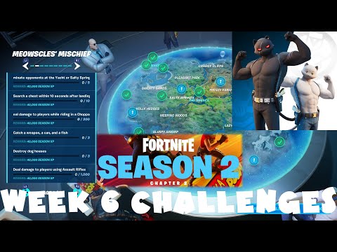 (Chapter 2) ALL Week 6 Challenges Guide - Season 2 - Fortnite Battle Royale (Meowscles Mischief Pt2)