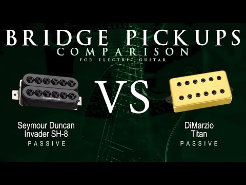 Seymour Duncan INVADER SH-8 vs DiMarzio TITAN - Passive Bridge Guitar Pickup Comparison Tone Demo